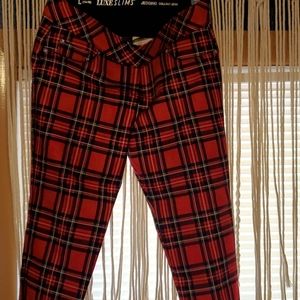 Red checked Jeggings